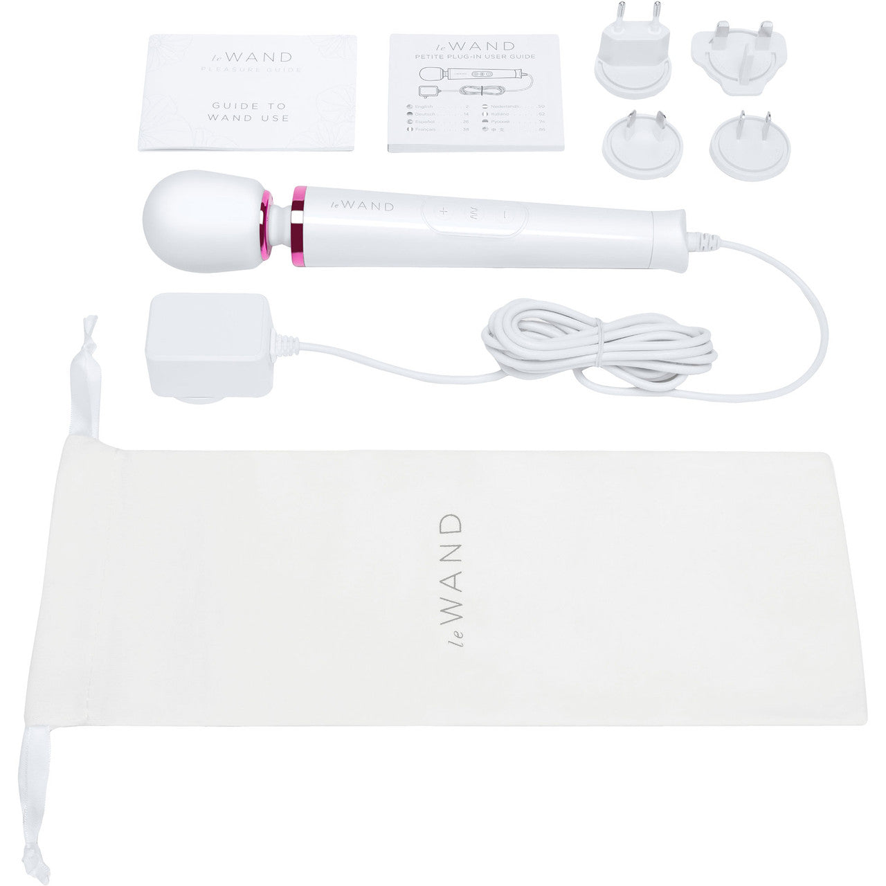 Le Wand Powerful Petite Plug-In Vibrating Massager White