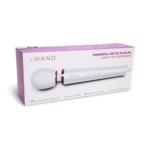 Le Wand Powerful Petite Plug-In Vibrating Massager White