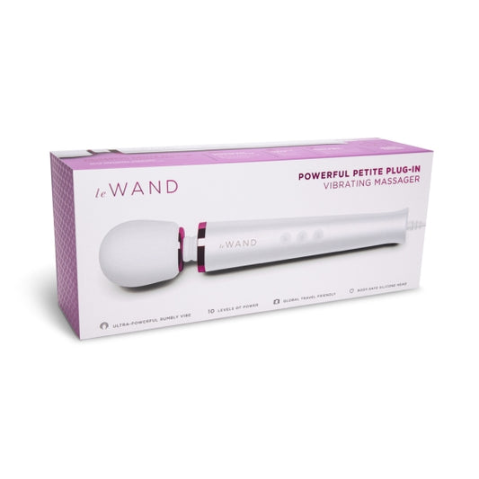 Le Wand Powerful Petite Plug-In Vibrating Massager White