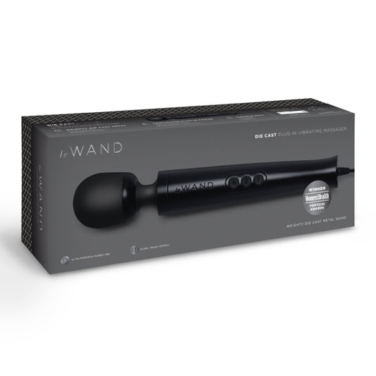 Le Wand Die Cast Plug-In Massager Black