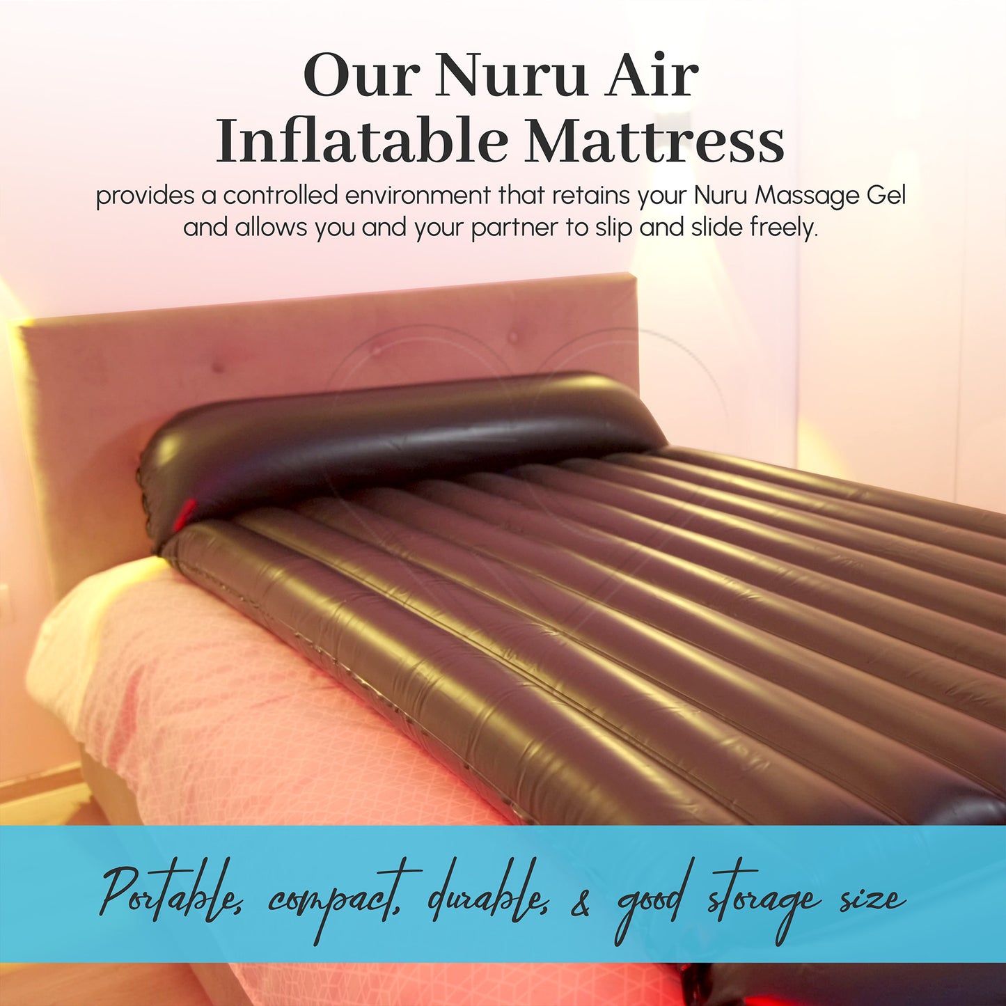 Eroticgel Nuru Inflatable Massage Air Mattress 223 x 122 x 15cm + Electric Pump