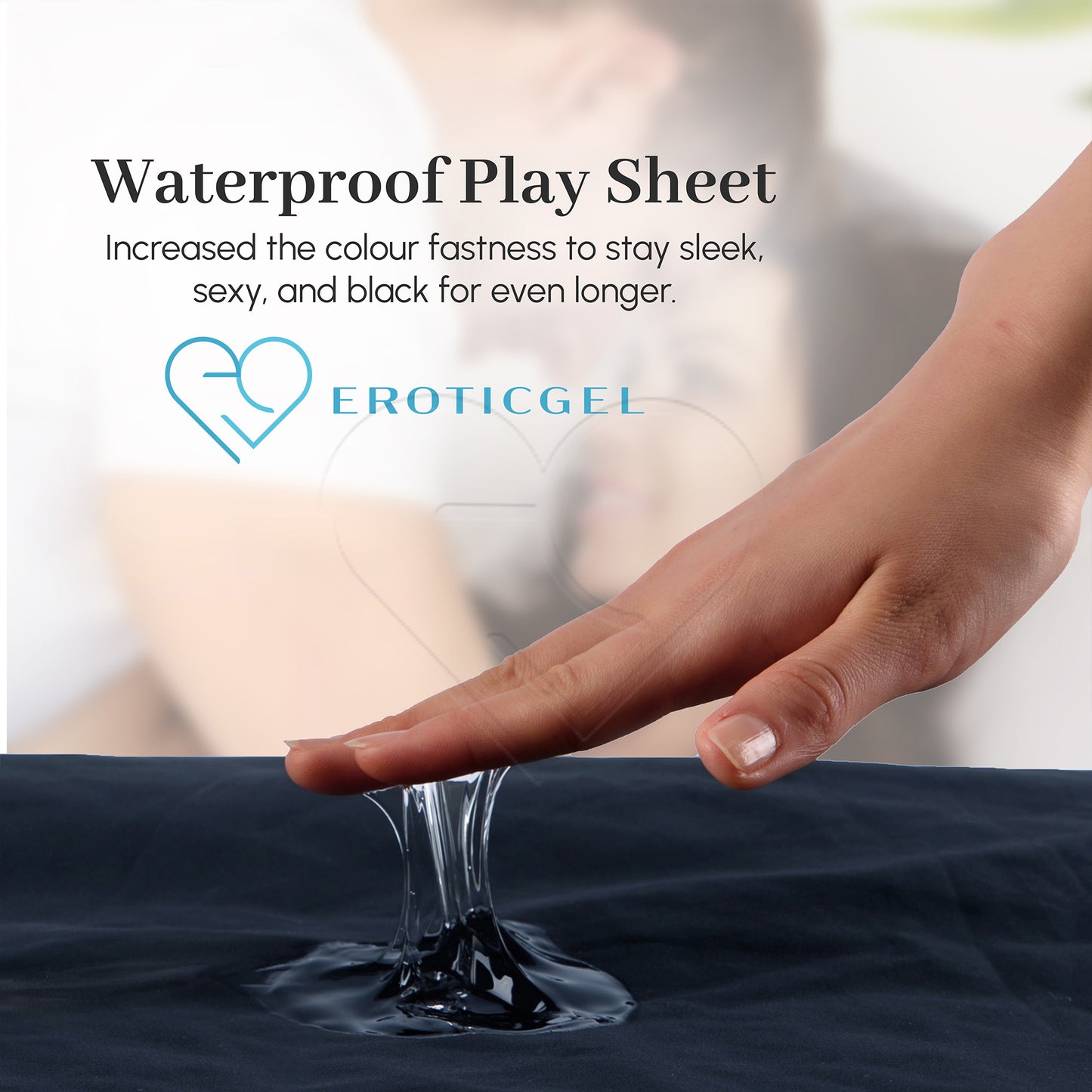 Eroticgel Waterproof Drop Sheet Black – 1.5m x 1.5m / 150cm x 150cm