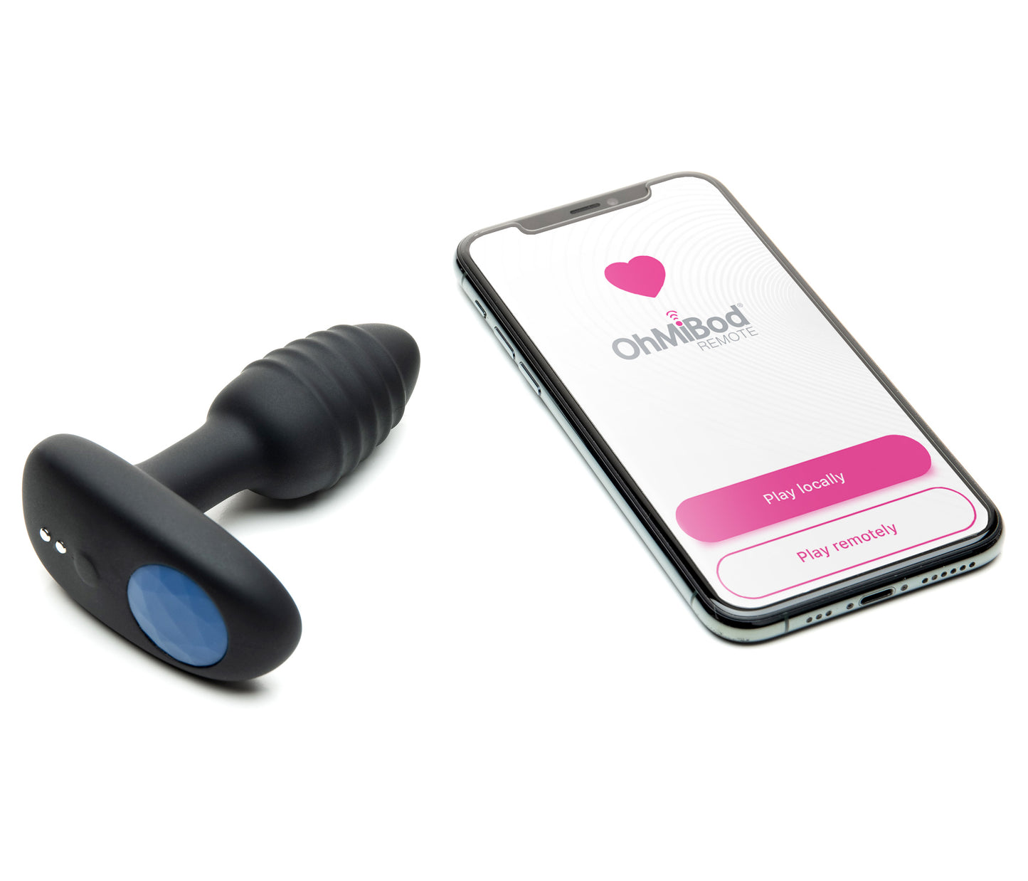 Kiiroo OhMiBod Lumen Black - Interactive Vibrating Butt Plug (App)