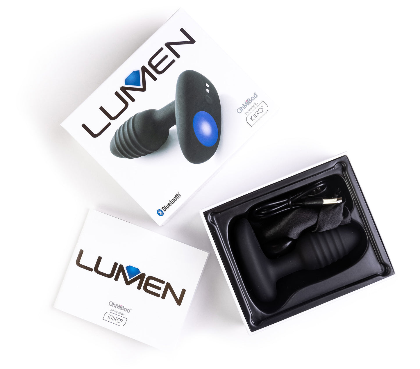 Kiiroo OhMiBod Lumen Black - Interactive Vibrating Butt Plug (App)