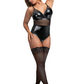 Magic Silk Exposed Lingerie wicked ways Crotchless Teddy - Size S/M or L/XL