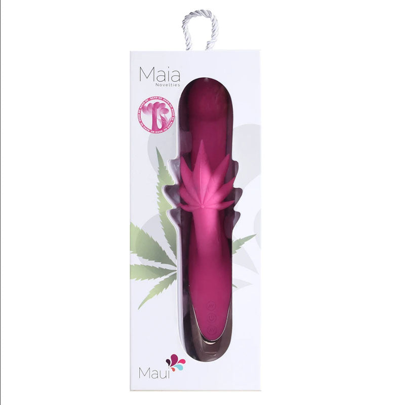 Maia Toys | Maia Maui 420 Pink 21.6cm USB Rechargeable Rabbit Vibrator