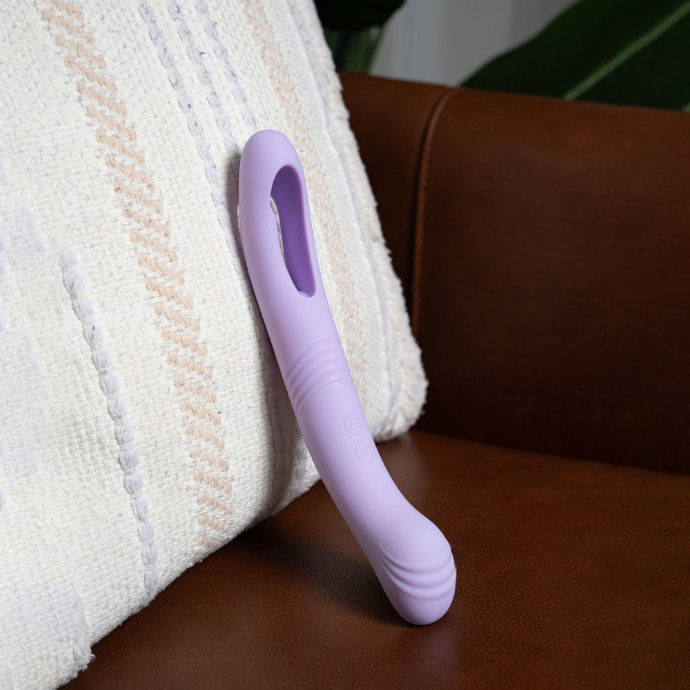 Maia Toys | Maia HARPER - Purple 24.1cm USB Rechargeable Flapping Vibrator