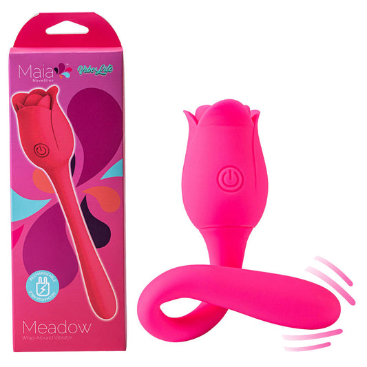 Maia Toys | Maia MEADOW - Pink 14cm USB Rechargeable Flower Stimulator Bendable Vibrator