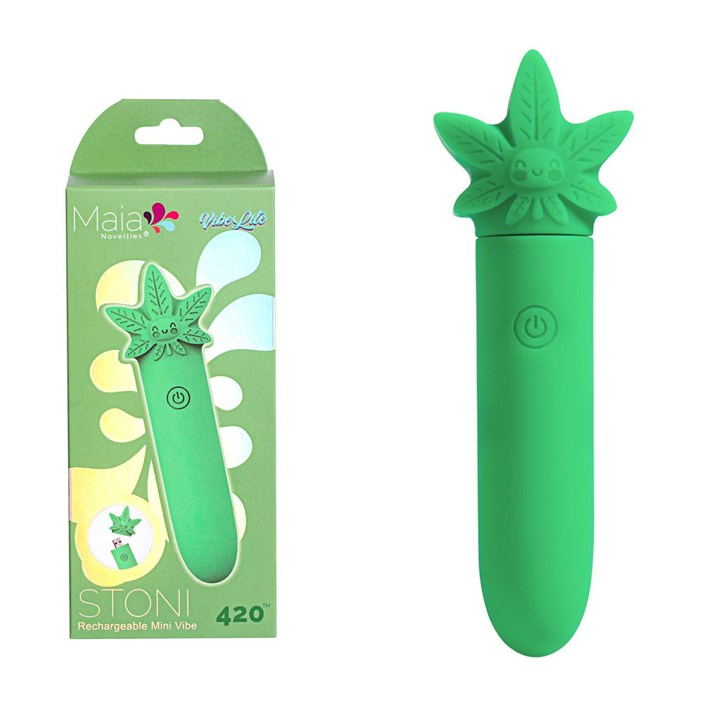 Maia Toys | Maia STONI 420 Green 11.1cm USB Rechargeable Bullet