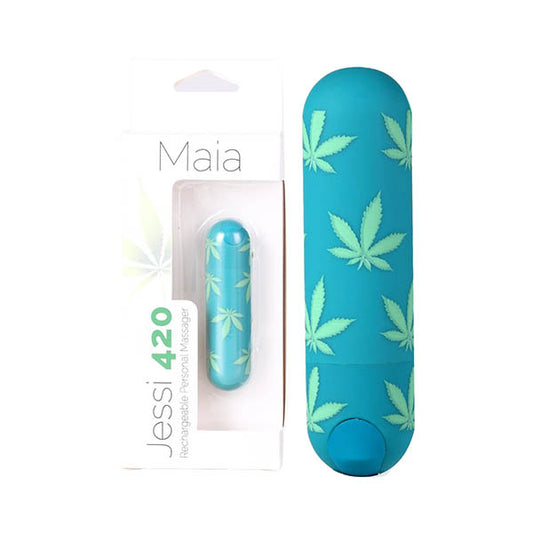 Maia Toys | Maia Jessi 420 Emerald Green 7.6cm USB Rechargeable Bullet Vibrator