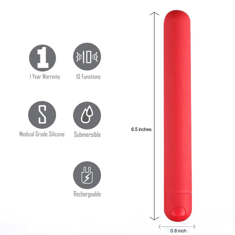 Maia Toys | Maia Abbie Red 16.2cm USB Rechargeable Bullet Vibrator