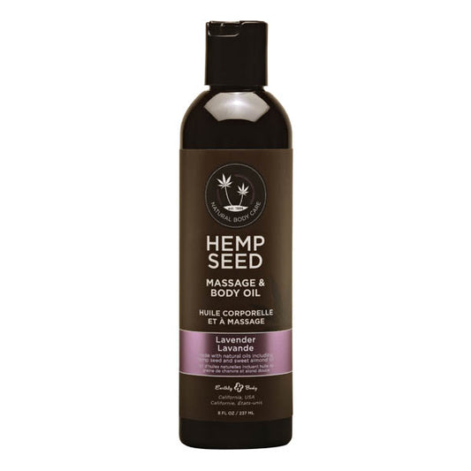 Earthly Body Hemp Seed Massage & Body Oil Lavender 237ml