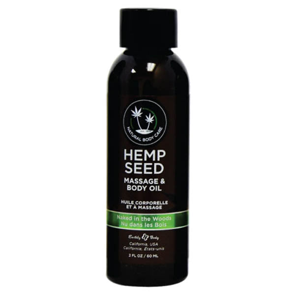 Earthly Body Hemp Seed Massage & Body Oil Naked In The Woods (White Tea & Ginger) 60ml