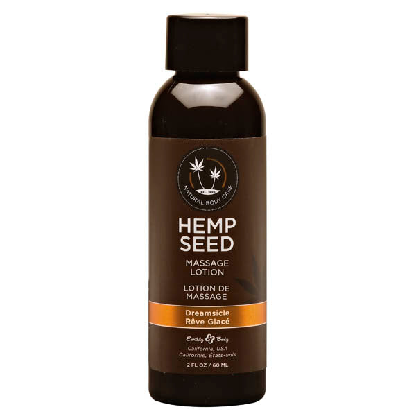 Earthly Body Hemp Seed Massage Lotion - Dreamsicle (Tangerine & Plum) 60ml