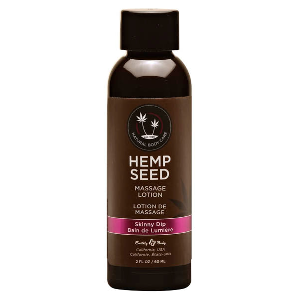 Earthly Body Hemp Seed Massage Lotion - Skinny Dip (Vanilla & Fairy Floss) 60ml