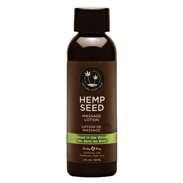 Earthly Body Hemp Seed Massage Lotion - Naked In The Woods (White Tea & Ginger) 60ml