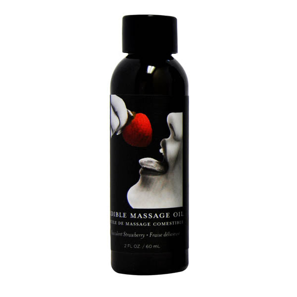 Earthly Body Edible Massage Oil Succulent Strawberry 60ml