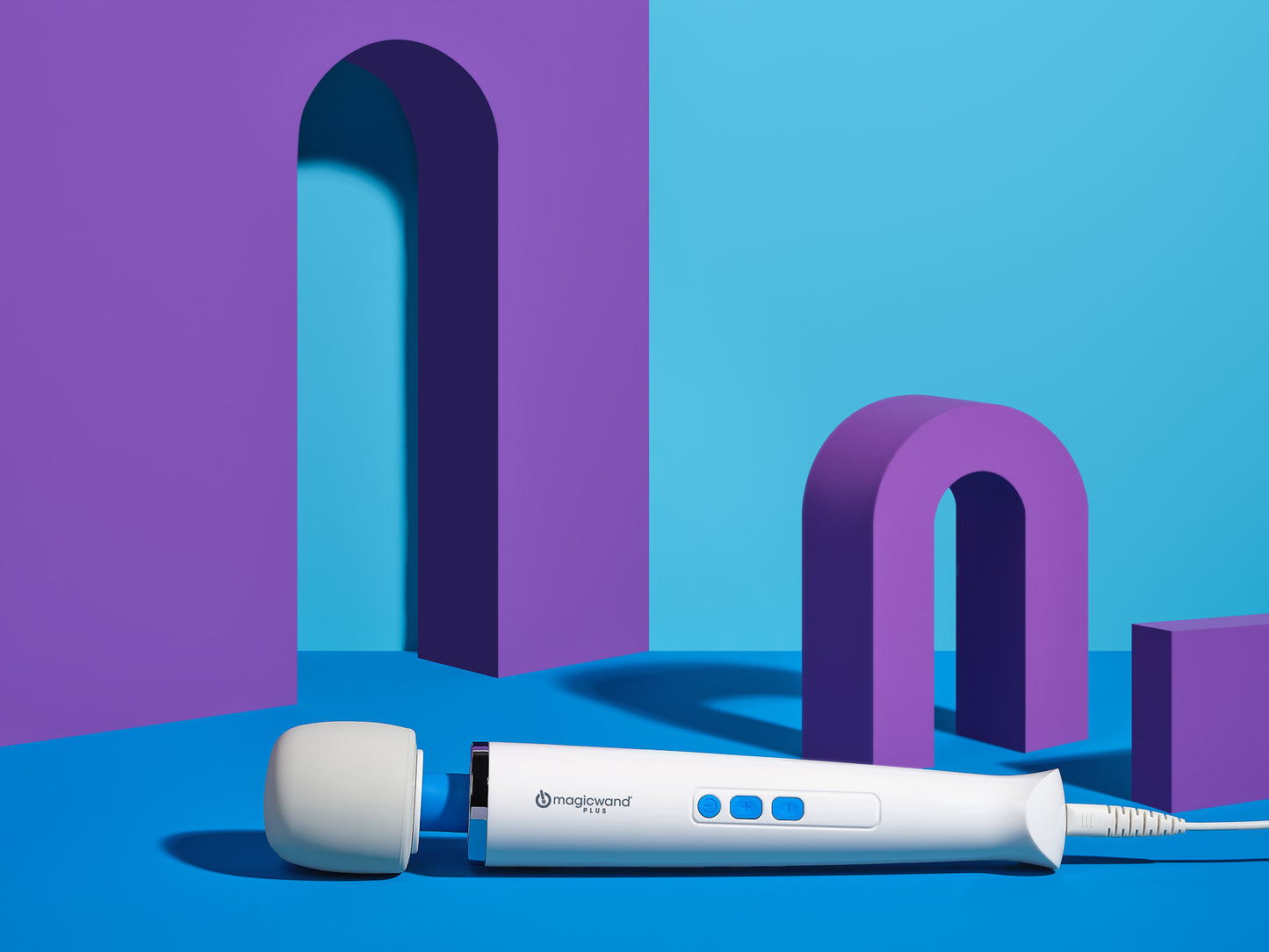 Magic Wand Plus White Powered Massage Wand Vibrator