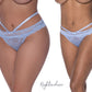 Magic Silk Exposed Lingerie Peek-A-Boo Cheeky Panty Periwinkle Size S/M or L/XL or Q