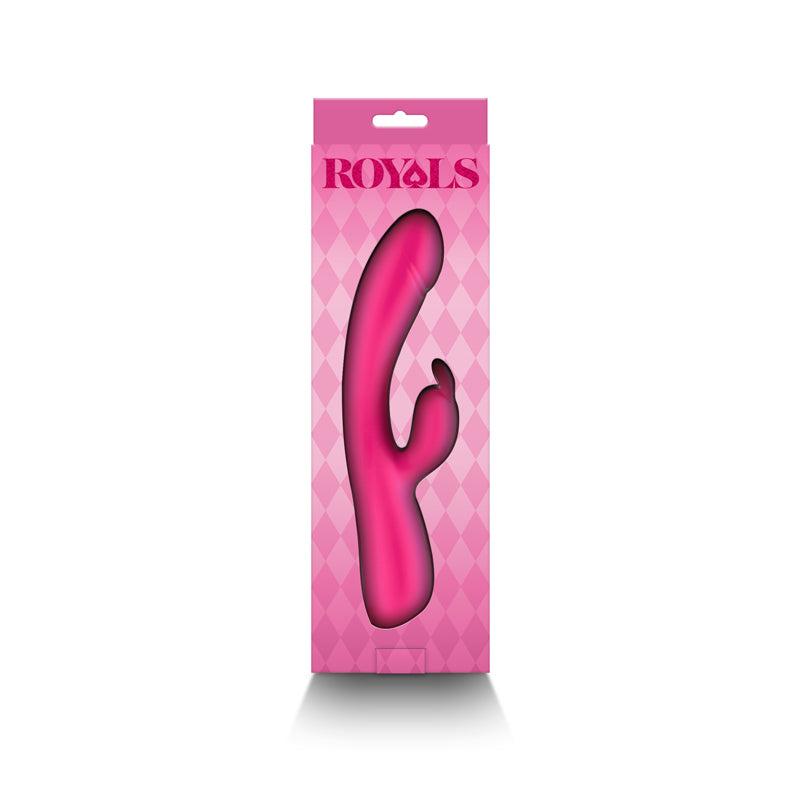 NS Novelties Royals - Divine - Metallic Pink 22.2cm Rechargeable Rabbit Vibrator