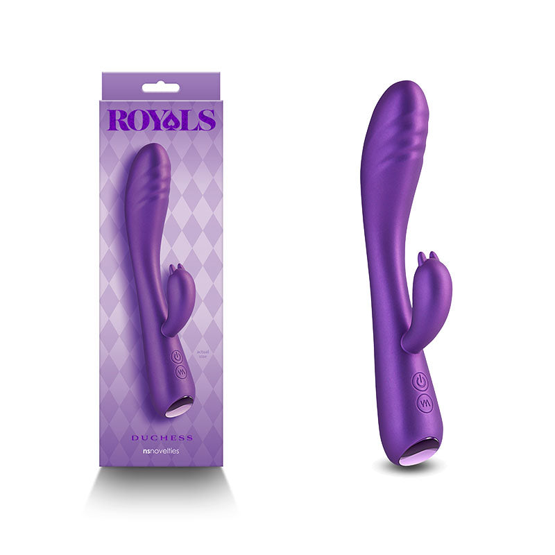 NS Novelties Royals - Duchess - Metallic Purple 21.2cm Rechargeable Rabbit Vibrator