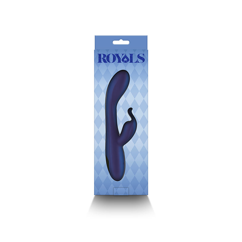 NS Novelties Royals - Empress - Metallic Blue 19.1cm Rechargeable Rabbit Vibrator