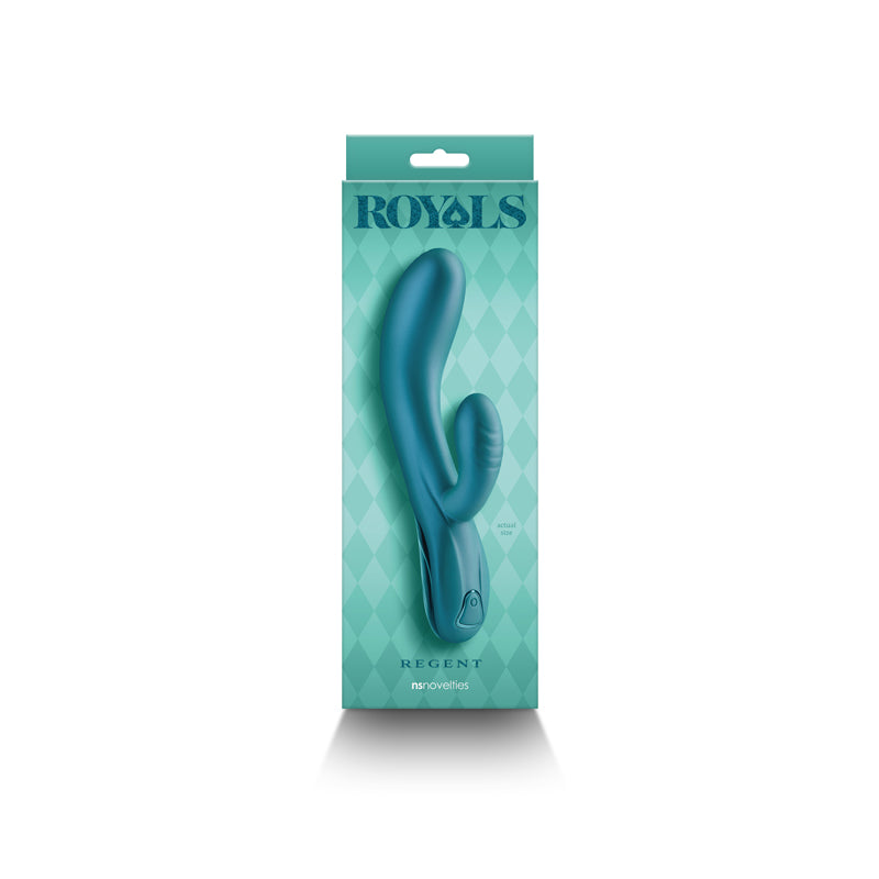 NS Novelties Royals - Regent - Metallic Green 19.3 cm USB Rechargeable Rabbit Vibrator