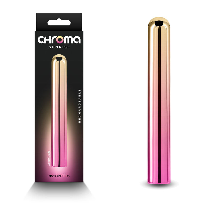 NS Novelties | Chroma Sunrise Large - Metallic Pink/Gold 13.8cm USB Rechargeable Vibrator