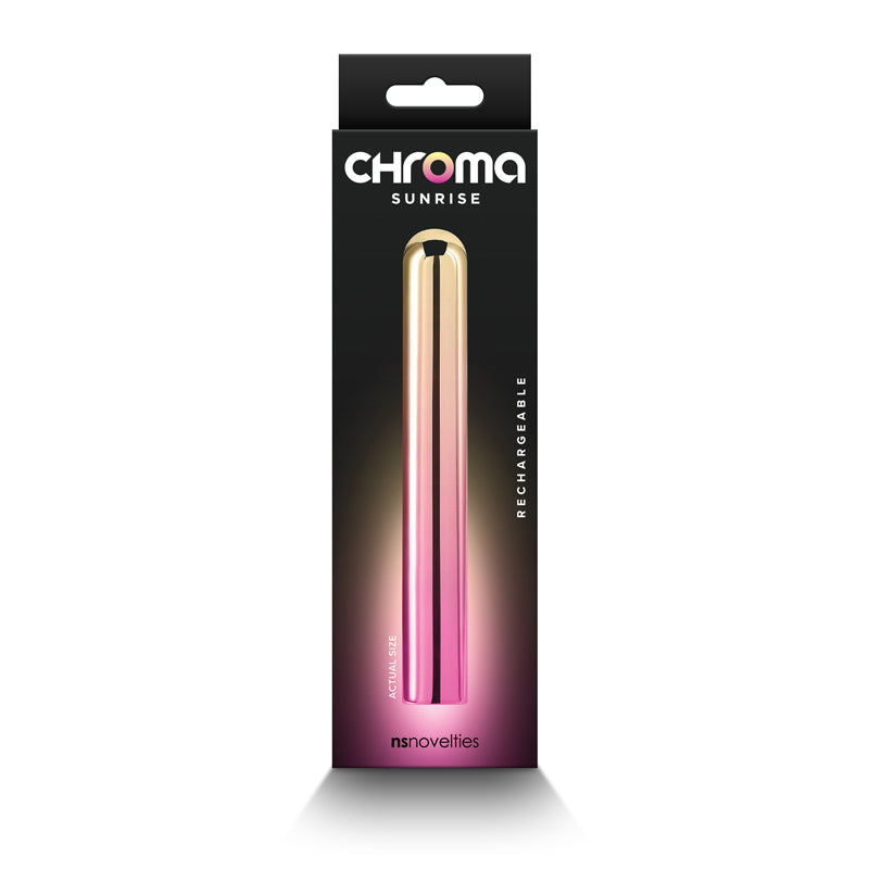 NS Novelties | Chroma Sunrise Large - Metallic Pink/Gold 13.8cm USB Rechargeable Vibrator