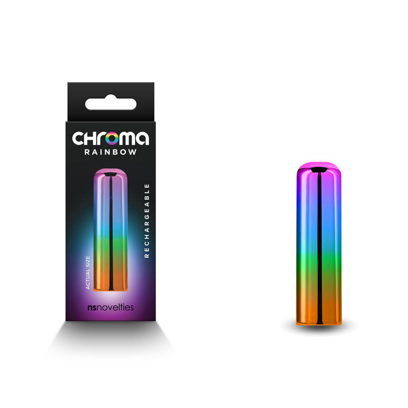 NS Novelties | Chroma Rainbow Small - Metallic Rainbow 6.8cm USB Rechargeable Mini Vibrator