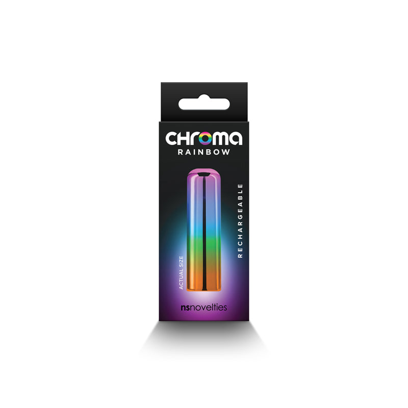 NS Novelties | Chroma Rainbow Small - Metallic Rainbow 6.8cm USB Rechargeable Mini Vibrator