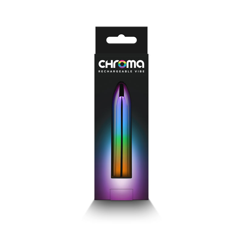 NS Novelties | Chroma Rainbow Medium - Metallic Rainbow 9cm USB Rechargeable Mini Vibrator