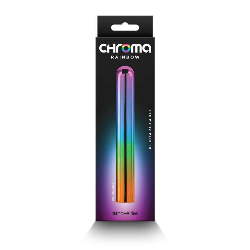 NS Novelties | Chroma Rainbow Large - Metallic Rainbow 13.8cm USB Rechargeable Vibrator