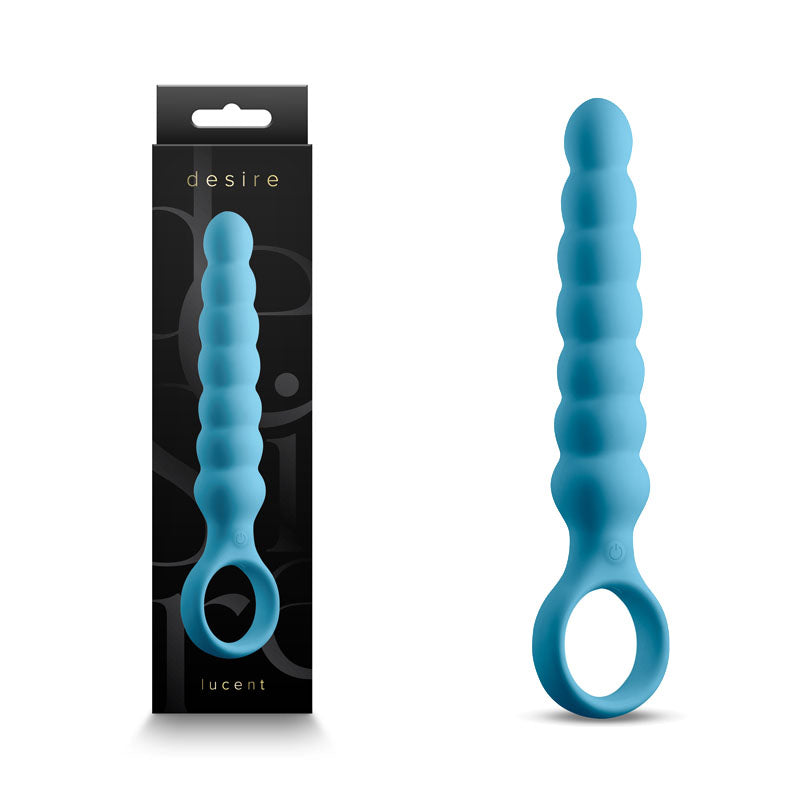 NS Novelties Desire - Lucent - Blue 16.7cm USB Rechargeable Vibrating Anal Bead