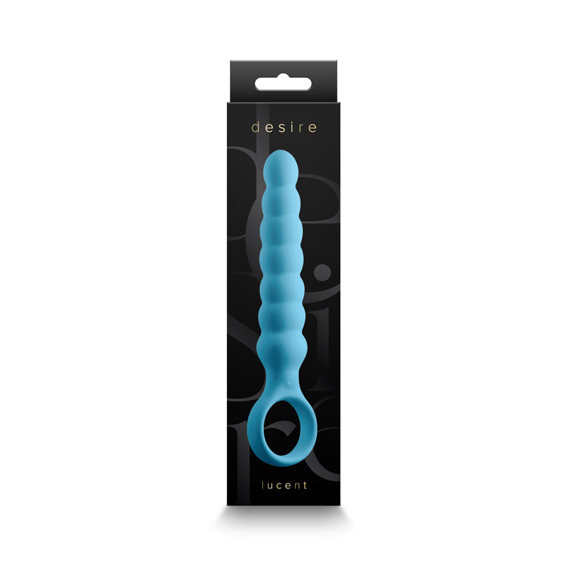 NS Novelties Desire - Lucent - Blue 16.7cm USB Rechargeable Vibrating Anal Bead