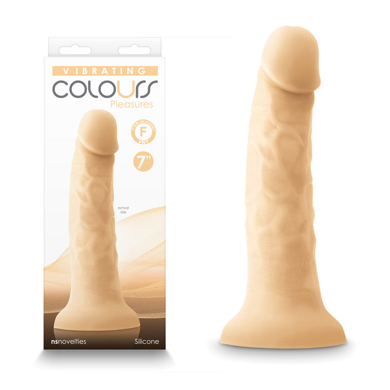 NS Novelties | Colours Pleasures - 7" Vibrating Dong Flesh 20.7cm USB Rechargeable Vibrating Dong