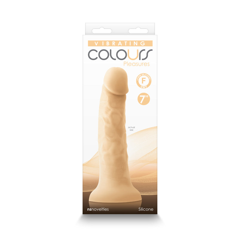 NS Novelties | Colours Pleasures - 7" Vibrating Dong Flesh 20.7cm USB Rechargeable Vibrating Dong