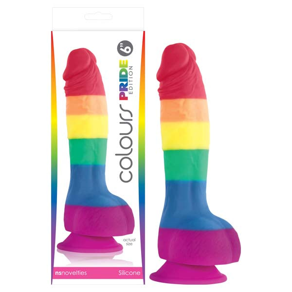 NS Novelties | Colours Pride Edition - 6"Rainbow 15.2cm Dong Dildo