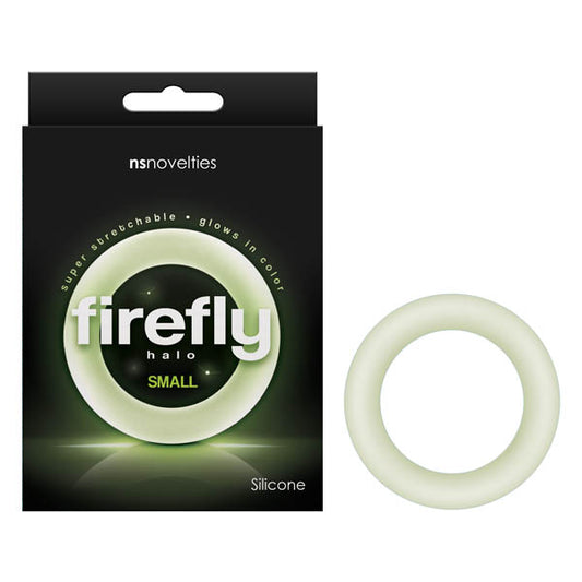 NS Novelties Firefly Halo - Glow In Dark Clear Small 50mm Cock Ring