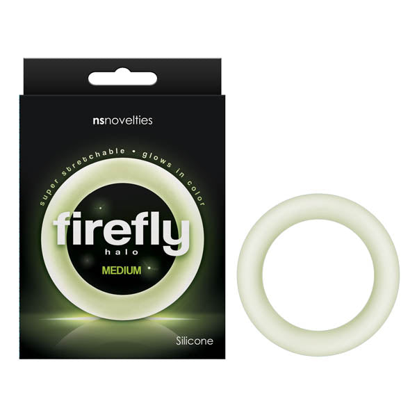 NS Novelties Firefly Halo - Glow In Dark Clear Medium 55mm Cock Ring