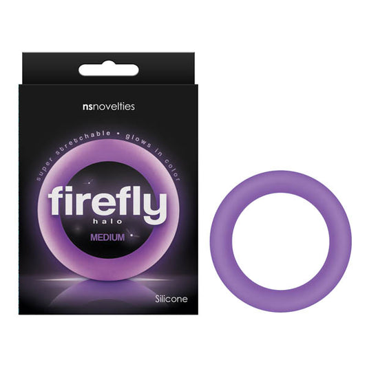 NS Novelties Firefly Halo - Glow In Dark Clear Medium 55mm Cock Ring