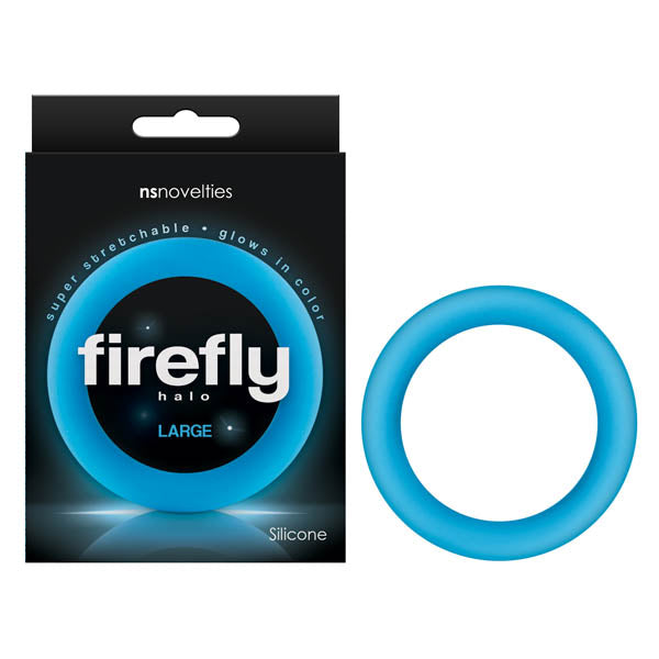 NS Novelties Firefly Halo - Glow In Dark Blue Large 60mm Cock Ring