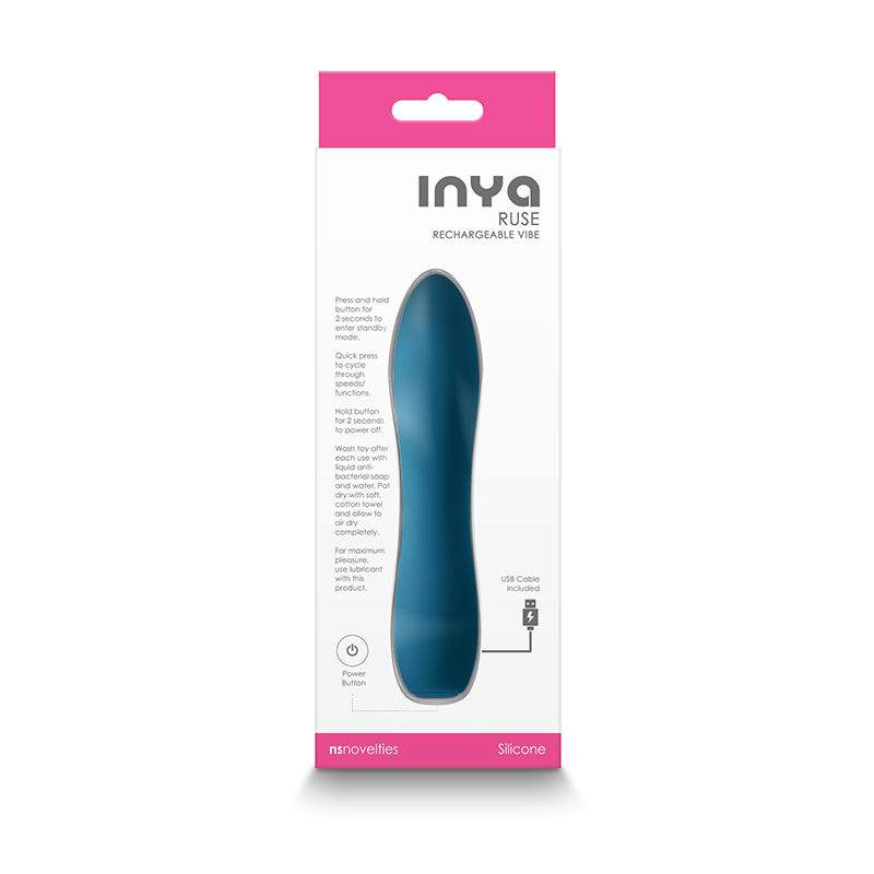 INYA Ruse - Teal 13.8cm USB Rechargeable Vibrator