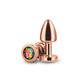 NS Novelties | Rear Assets Petite - Rose Gold 6cm Metal Butt Plug with Rainbow Round Gem Base