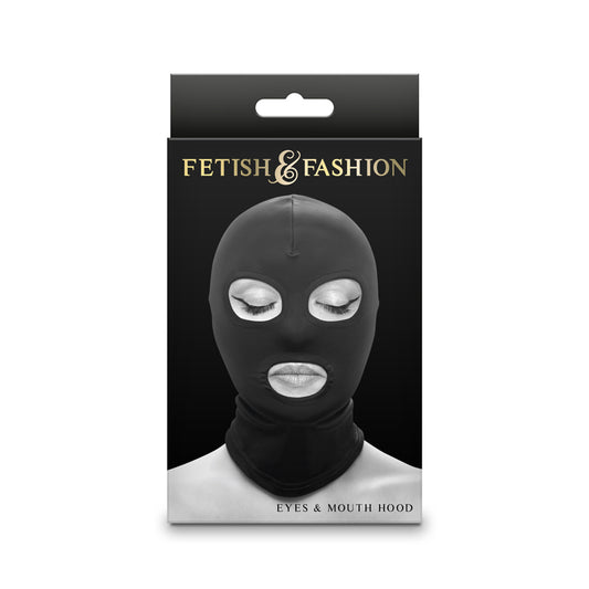 NS Novelties | Fetish & Fantasy - Eyes & Mouth Hood - Black