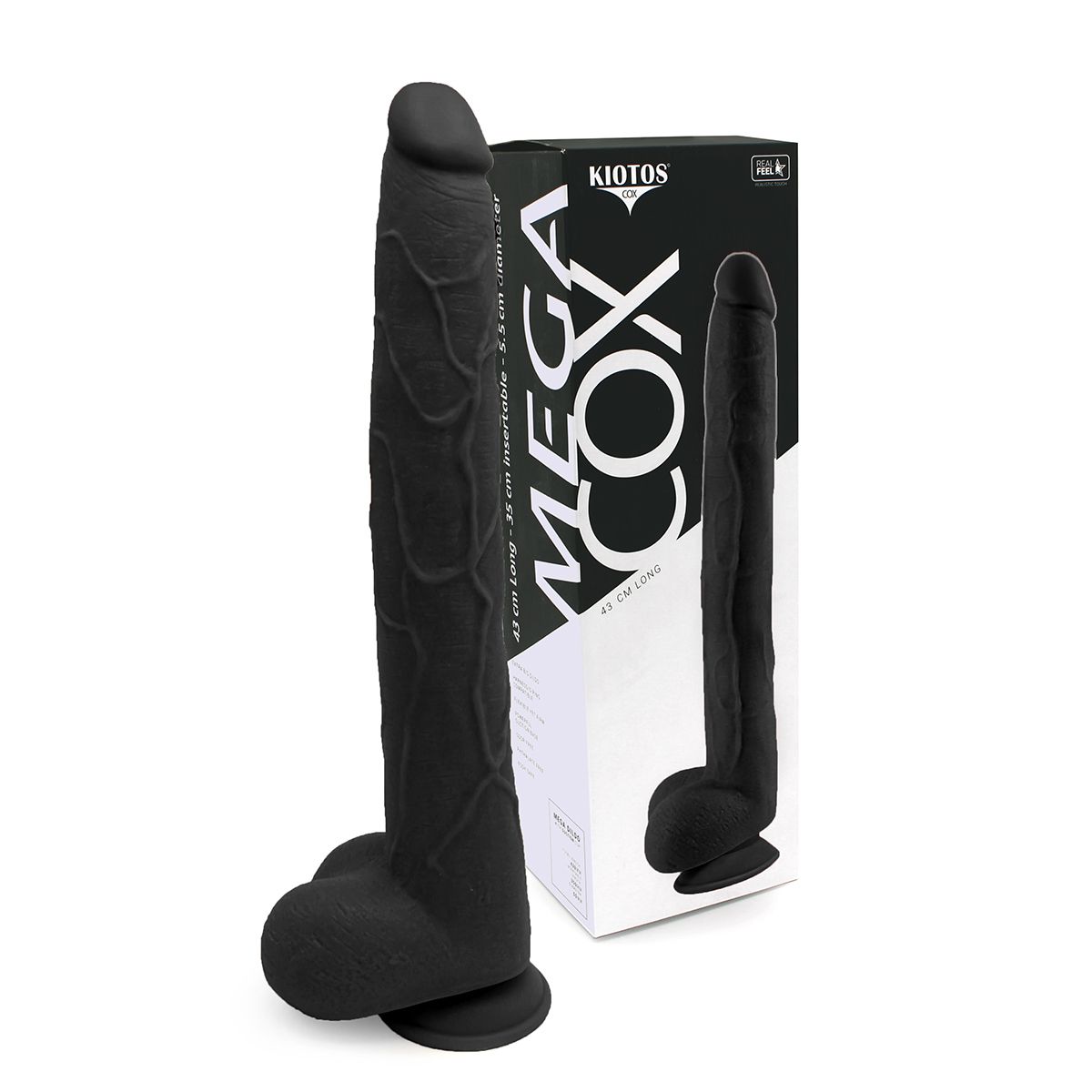 O-Products | Kiotos Cox MEGA XXL Dildo 43cm x 5.5cm Black 04