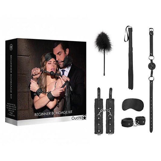 Shots Toys | Ouch! Beginners Bondage Kit - Black - 5 Piece Set