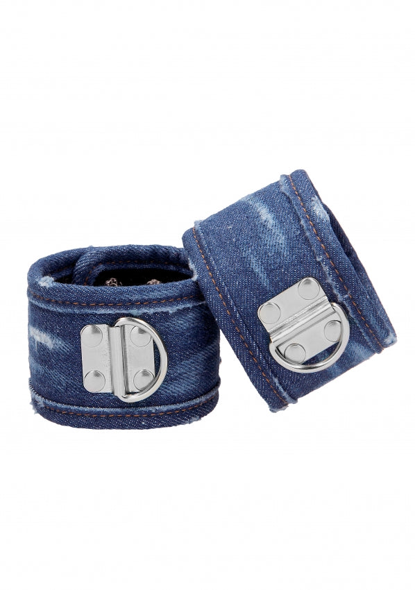 Shots Toys | Ouch! Denim Handcuffs - Roughend Denim Style - Blue