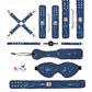 Shots Toys | Ouch! Denim Bondage Kit Blue