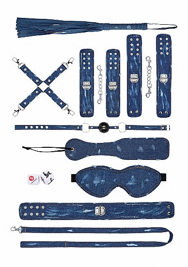 Shots Toys | Ouch! Denim Bondage Kit Blue